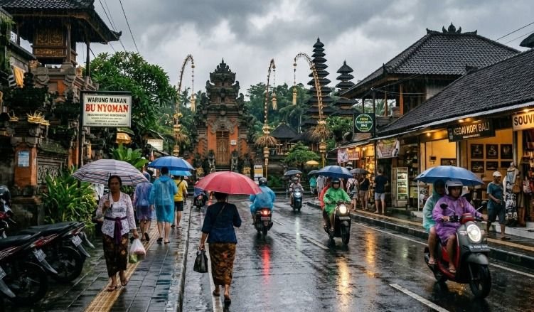 Cuaca Bali Didominasi Hujan Ringan, Suhu Capai 33 Derajat Celsius