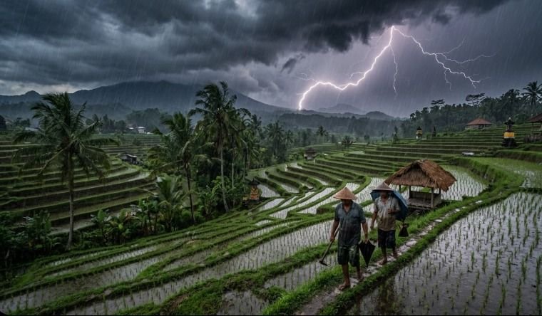 Cuaca Bali Didominasi Hujan Petir, BMKG Minta Warga Waspada