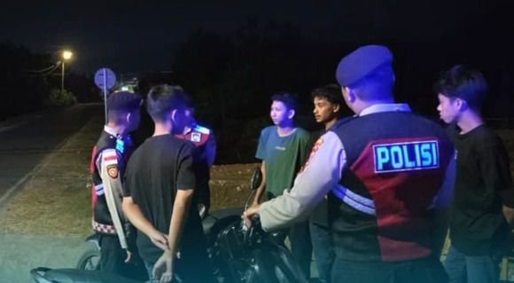 Satlantas Aceh Jaya Tertibkan Balap Liar dan Knalpot Brong Saat Malam Ramadhan