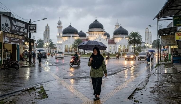 Cuaca Aceh Hari Ini: Hujan Ringan Dominasi Sejumlah Wilayah, Pesisir Utara Berawan