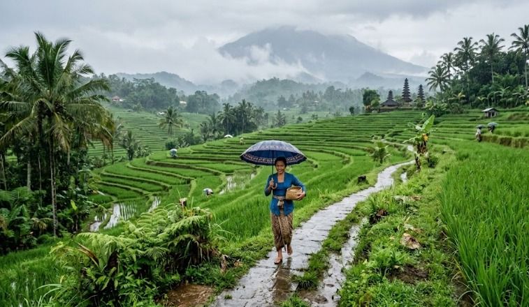 Cuaca di Bali Hari Ini: Hujan Ringan dan Suhu Sejuk Menyapa Sejumlah Wilayah