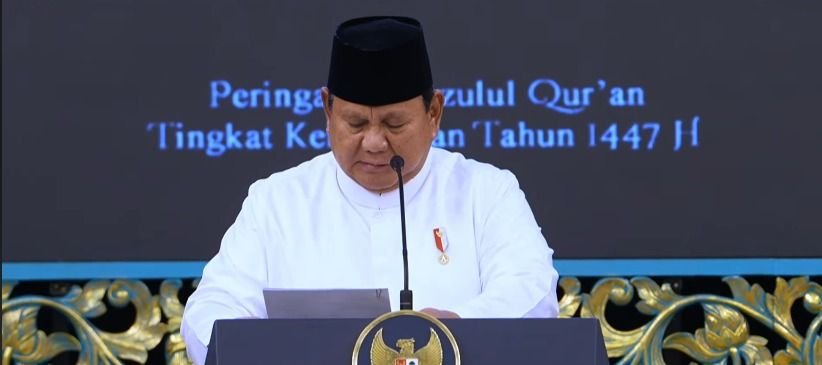 Presiden Prabowo Subianto Memimpin Peringatan Nuzulul Qur&rsquo;an Tingkat Nasional di Istana Negara