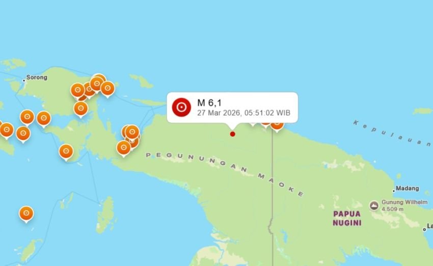 Gempa M 6,2 Guncang Papua Pegunungan, BMKG Pastikan Tak Berpotensi Tsunami