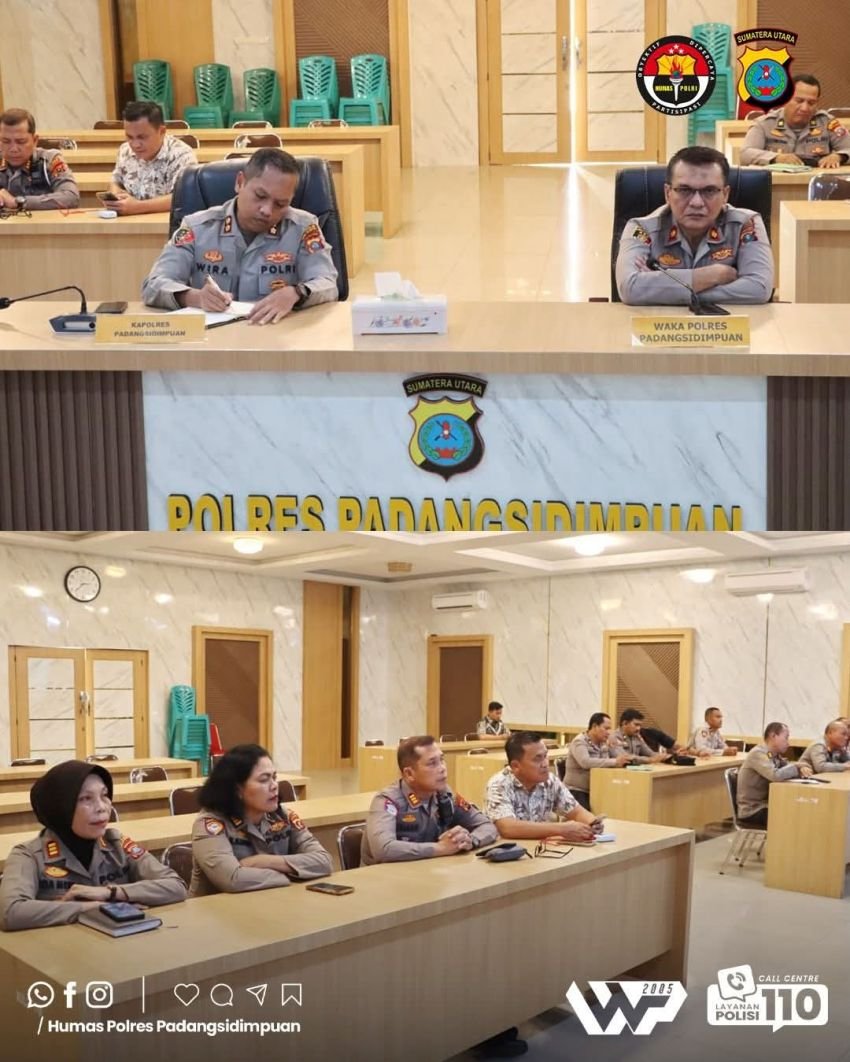 Polres Padangsidimpuan Sinergi dengan Mabes Polri Lewat Anev Sitkamtibmas, Pastikan Keamanan dan Ketertiban Masyarakat Terjaga