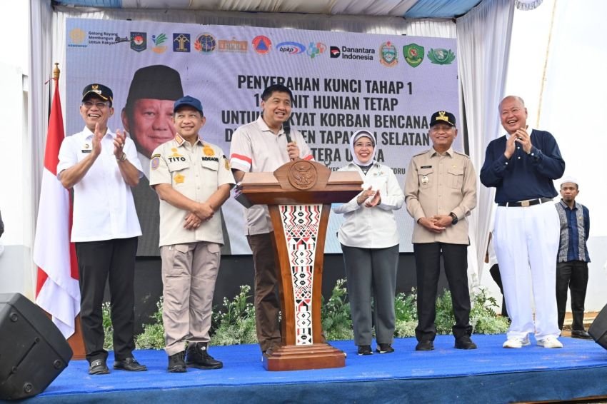 Hunian Baru untuk Korban Bencana Tapsel, 120 Rumah Diserahkan Sekaligus