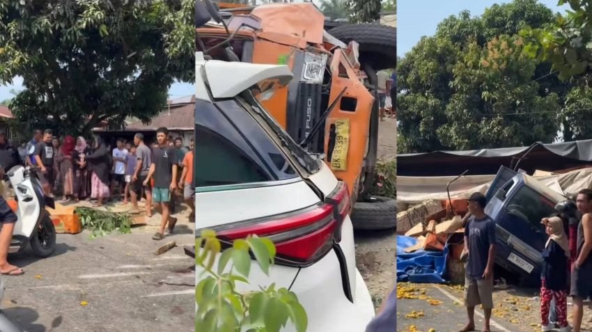 Tragedi Kecelakaan Beruntun di Labuhanbatu, Satu Pemudik Tewas Tergilas Truk