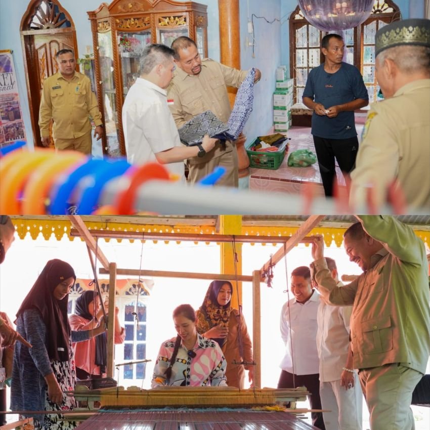 Bupati Batu Bara Tinjau Kampung Tenun &ldquo;Tonun&rdquo;, Perkuat Eksistensi Songket Batu Bara di Kancah Dunia