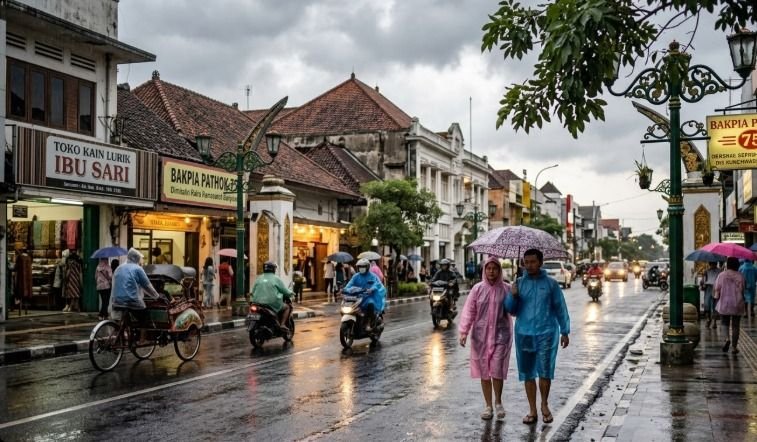 Cuaca DIY Didominasi Berawan dan Hujan Ringan, Suhu Capai 32 Derajat Celsius