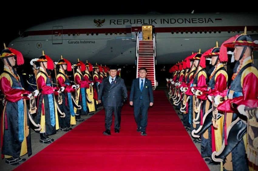 Prabowo Tiba di Seoul untuk Perkuat Kemitraan Strategis Indonesia-Korea Selatan