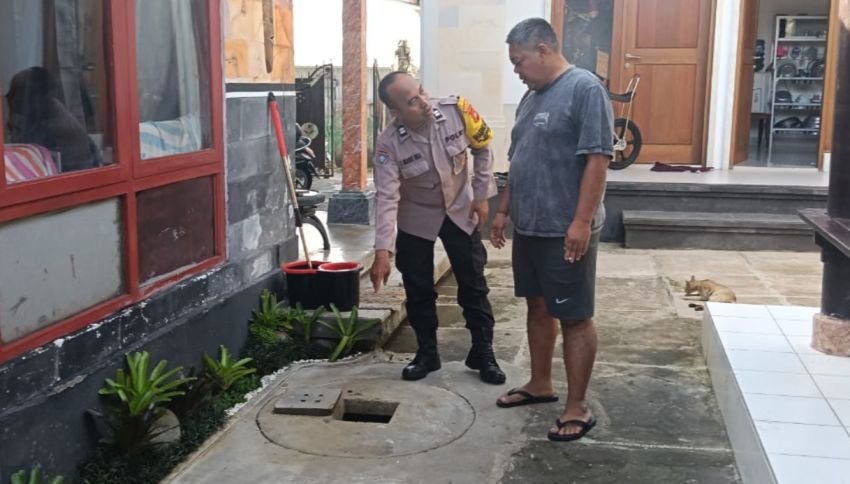 Dorong Lingkungan Bersih dan Sehat, Bhabinkamtibmas Kesiman Petilan Sosialisasikan Pengelolaan Sampah Program Teba Modern