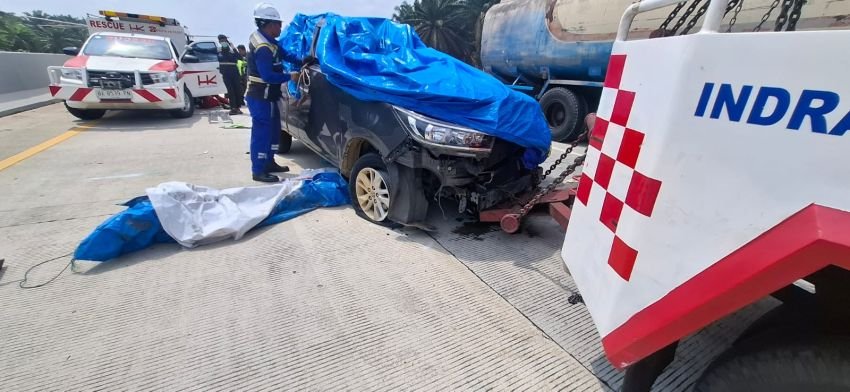 Kecelakaan Maut di Tol Kisaran &ndash; Lima Puluh, Empat Orang Tewas dan Tiga Luka-luka