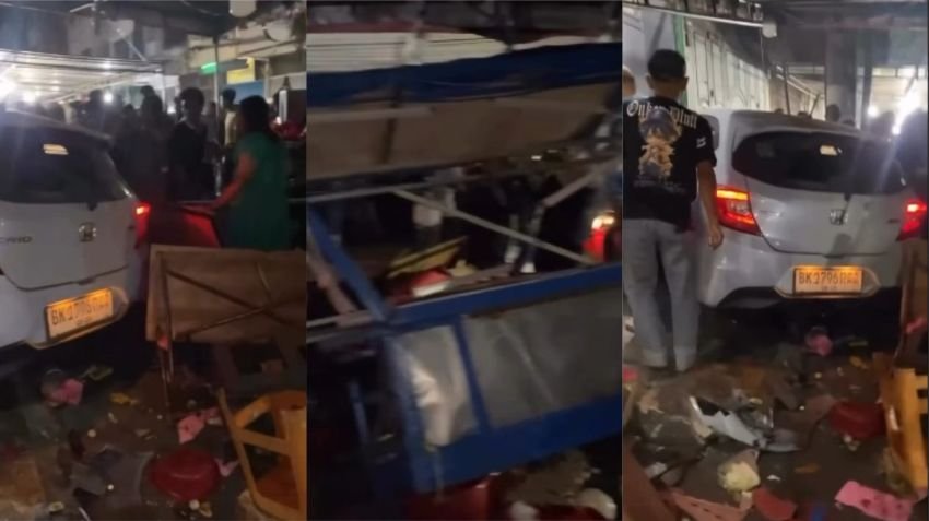 Kecelakaan Maut di Binjai: Honda Brio Tabrak Warung, Pengemudi Diduga dalam Kondisi Mabuk