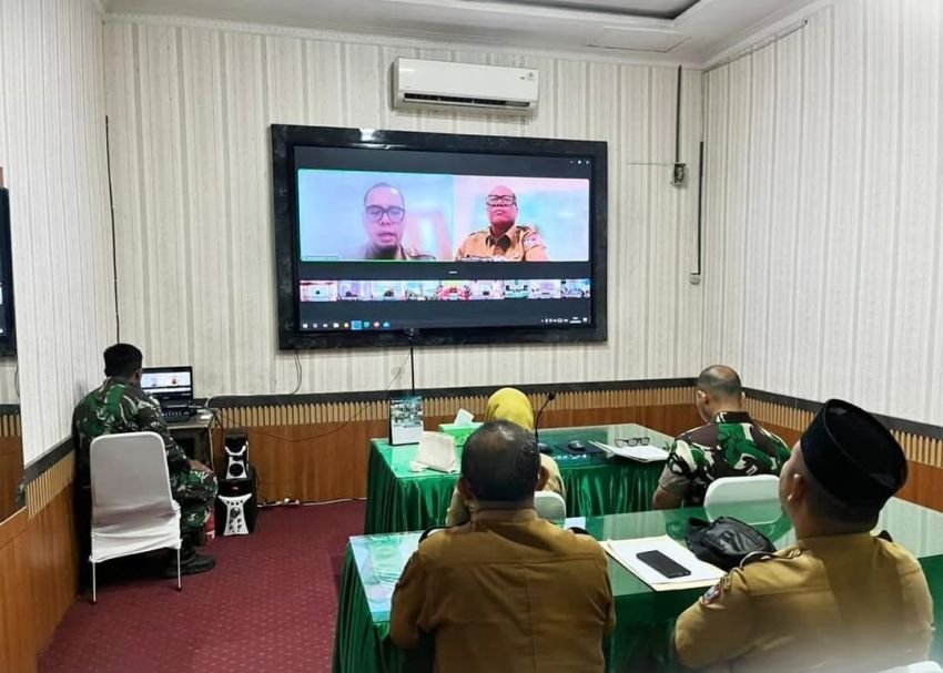 Sekda Tanjungbalai dan Dandim 0208/AS Ikuti Rakor Nasional Bahas Pemanfaatan Lahan untuk Pembangunan Gerai Koperasi Merah Putih