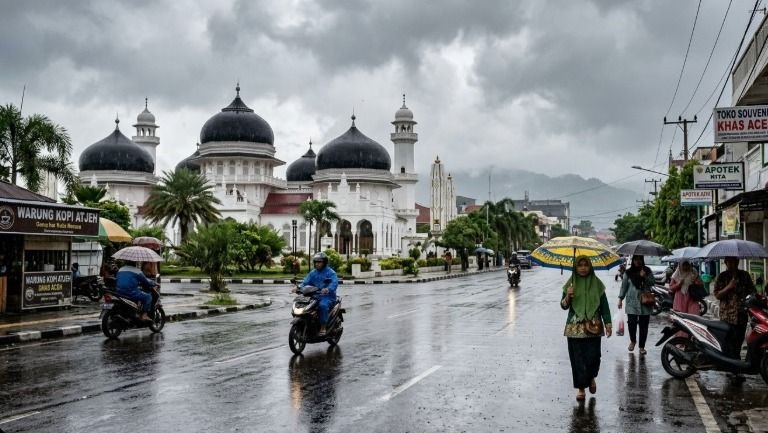 Cuaca di Aceh: Hujan Ringan di Beberapa Wilayah, Cerah Berawan di Sebagian Besar Daerah