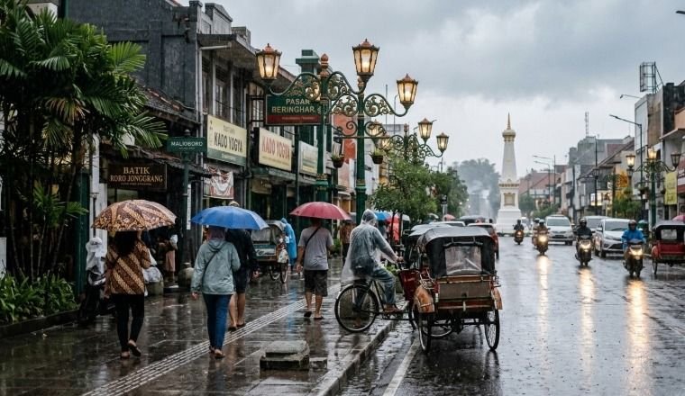 Prakiraan Cuaca DIY: Seluruh Wilayah Berpotensi Hujan Ringan, Suhu Hingga 30 Derajat Celsius