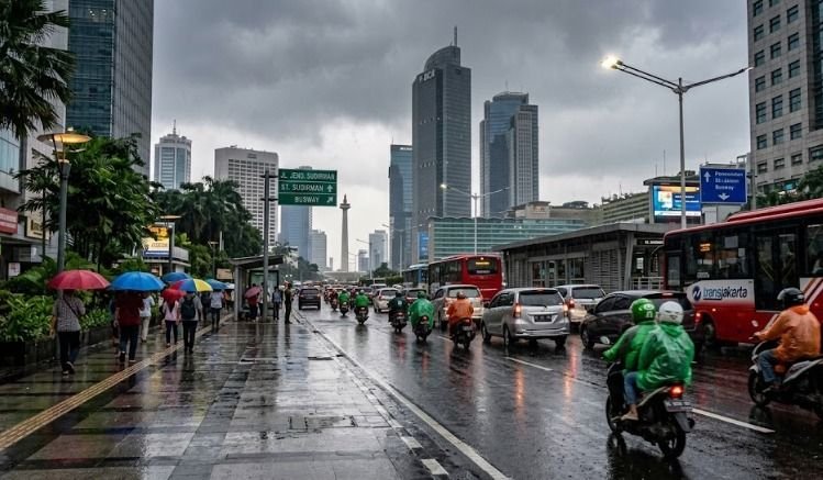 Hujan Ringan Guyur Seluruh Wilayah DKI Jakarta Hari Ini