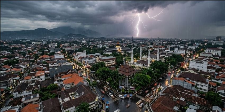 Cuaca di Jawa Barat: Hujan Sedang hingga Petir, Warga Diminta Waspada