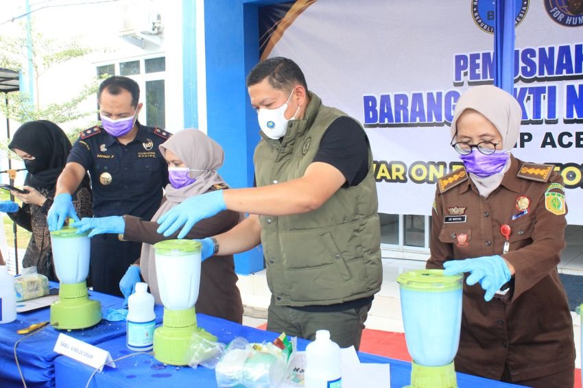 BNN Aceh Musnahkan 4,9 Kilogram Sabu Hasil Pengungkapan Kasus di Bireuen, Ini Kronologinya