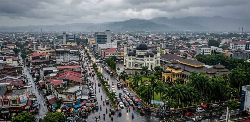 Cuaca Sumatera Utara Hari Ini: Hujan Ringan Merata, Suhu Sejuk dan Kelembapan Tinggi