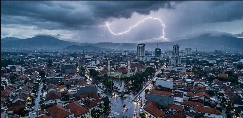 Cuaca Jawa Barat Hari Ini: Bogor hingga Bekasi Berpotensi Hujan Petir, Sejumlah Wilayah Diguyur Hujan Sedang