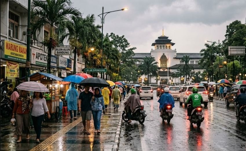 Cuaca Jawa Barat Hari Ini Didominasi Hujan Ringan, Sejumlah Kota Alami Hujan Sedang