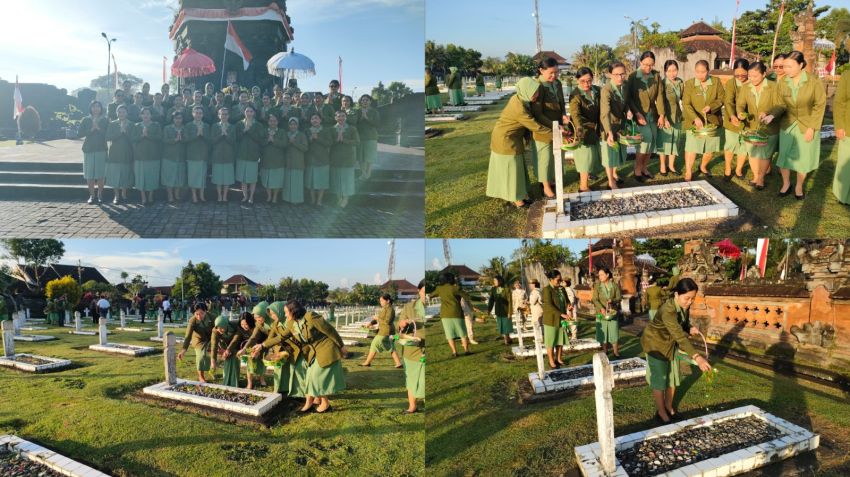 Peringati HUT ke-80, Persit KCK Gelar Ziarah di TMP Pancaka Tirta untuk Kenang Jasa Pahlawan
