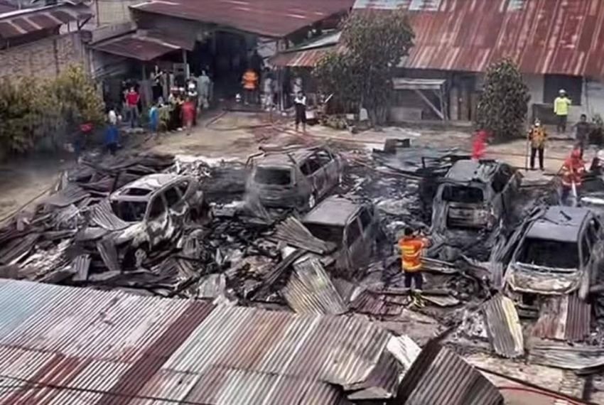 Polisi Masih Selidiki Penyebab Kebakaran yang Hancurkan 23 Kendaraan di Kisaran
