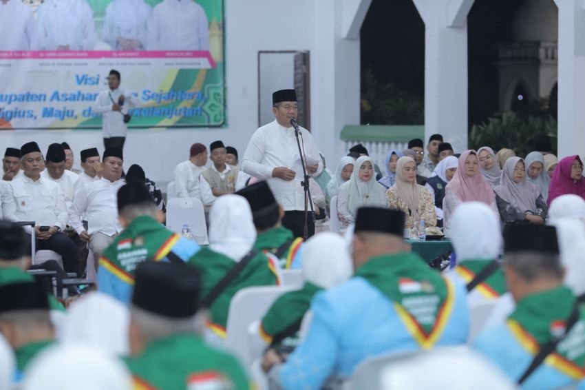 Tangis Haru Iringi Pelepasan Jamaah Haji Asahan Kloter 7, 241 Orang Diberangkatkan Menjalankan Ibadah Suci