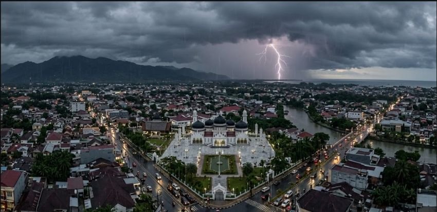 Sebagian Besar Wilayah Aceh Diguyur Hujan Ringan, Waspada Petir di Subulussalam