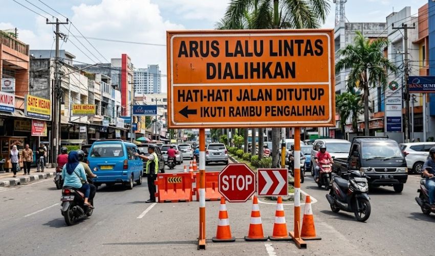 Sejumlah Ruas Jalan di Medan Ditutup Sore Ini! Ini Daftar Lengkapnya