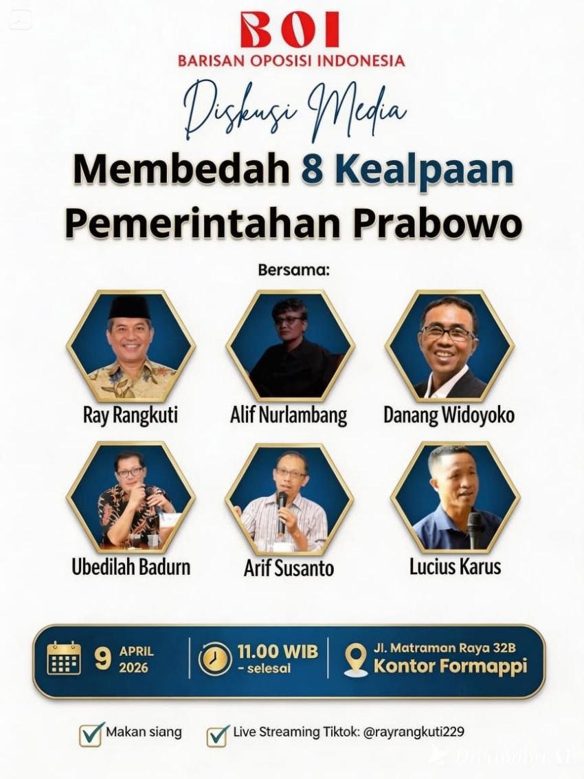 Barisan Oposisi Indonesia (BOI) Soroti Delapan Masalah dalam Pemerintahan Prabowo Subianto