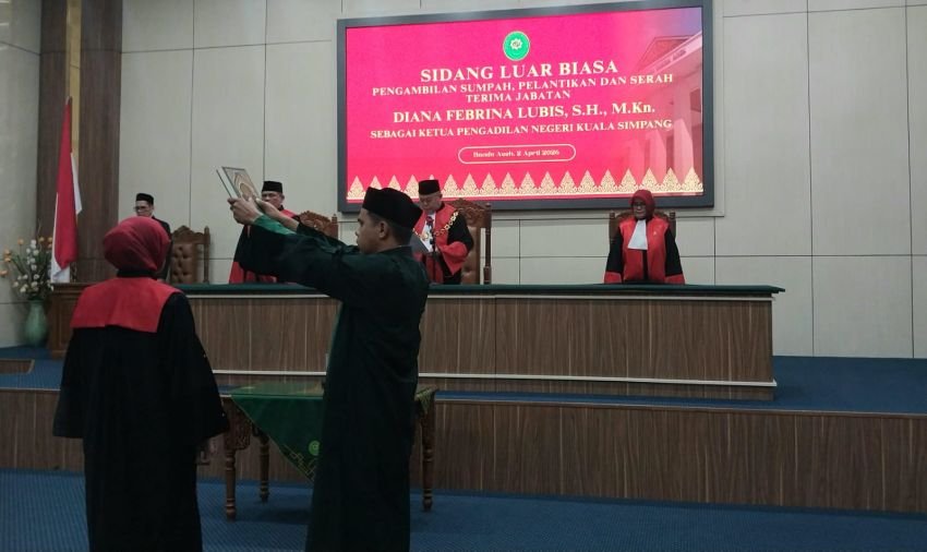 Diana Febriana Lubis Resmi Jabat KPN Kuala Simpang, Tantangan Utama Tingkatkan Pelayanan Masyarakat Aceh Tamiang