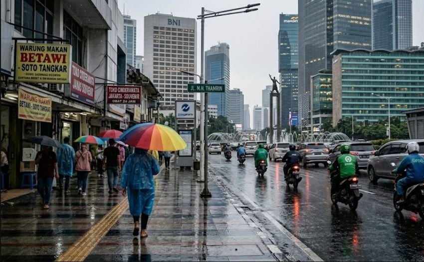 Cuaca Jakarta Hari Ini: Hujan Ringan Dominasi Wilayah, Jaksel Diguyur Hujan Sedang