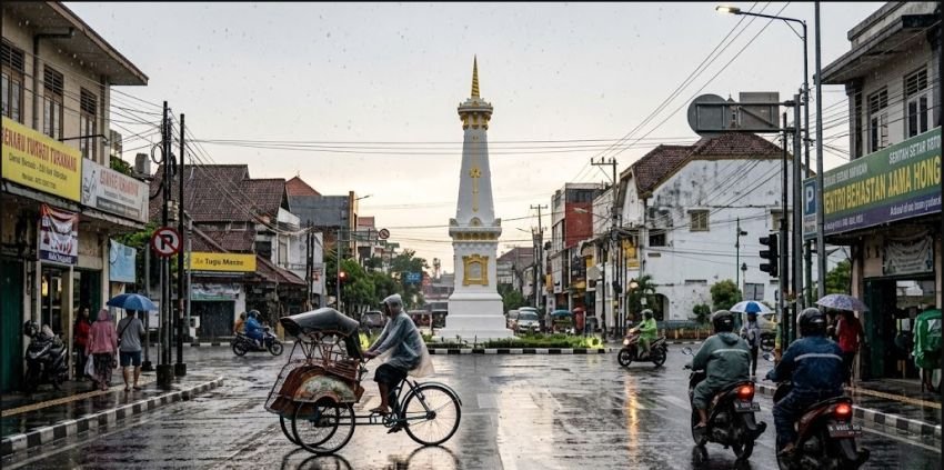 Prakiraan Cuaca Yogyakarta Hari Ini, Mayoritas Wilayah Diguyur Hujan dengan Kelembapan Tinggi