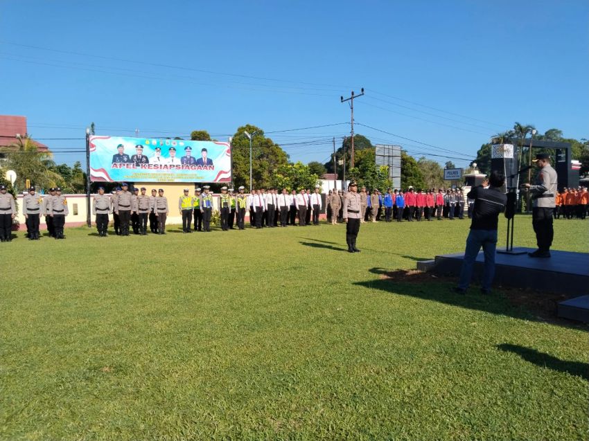 Polres Tanjab Timur Gelar Apel Kesiapsiagaan Karhutla, Pastikan Personel Siap Hadapi Musim Kemarau