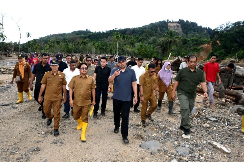 Bobby Nasution Turun Langsung, Minta Tanggul Sungai Badiri Segera Rampung: Jangan Lama-lama!