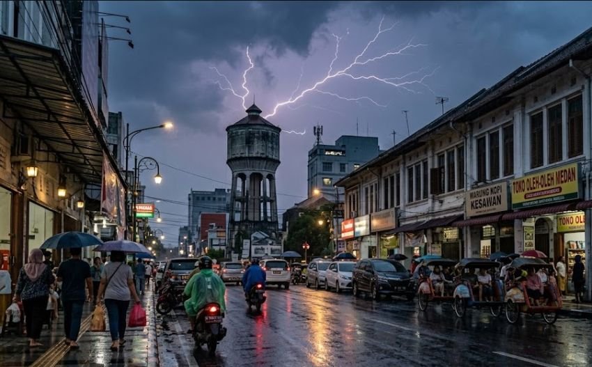 Cuaca Sumatera Utara Hari Ini Didominasi Hujan Ringan, Sejumlah Wilayah Berpotensi Hujan Petir