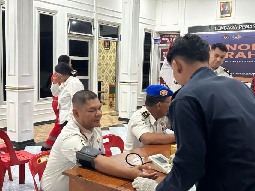 Peringati HBP ke-62, Lapas Labuhan Ruku Gelar Donor Darah Bersama PMI Batubara, Wujud Nyata Kepedulian Sosial