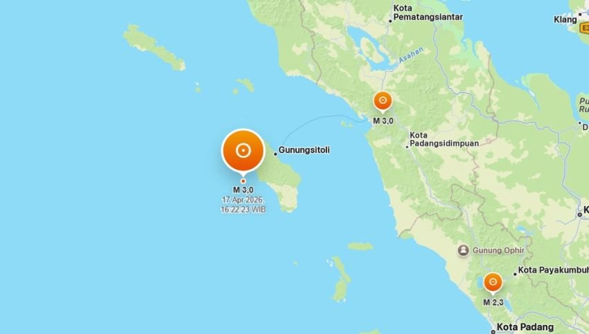 Gempa Magnitudo 3,3 Guncang Nias Selatan, BMKG: Tidak Berpotensi Tsunami