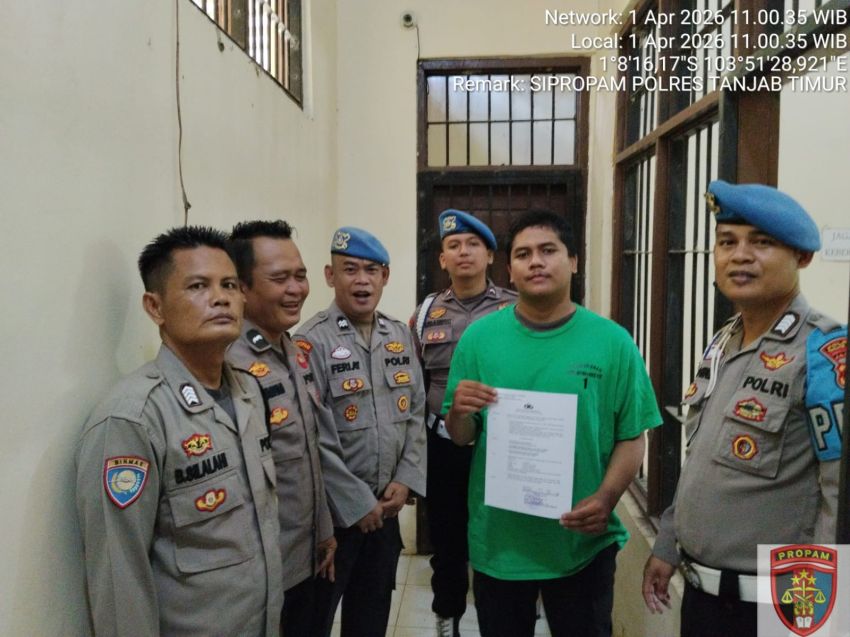 Diduga Terlibat Tindak Pidana, Oknum Polisi Polres Tanjab Timur Ditahan di Sel Propam