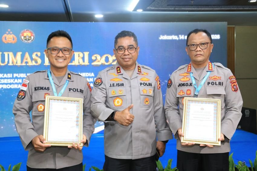 Bidhumas Polda Aceh Sabet Dua Penghargaan di Rakernis Humas Polri 2026