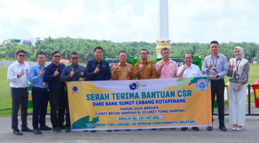 Bupati Fery Terima CSR Bank Sumut, Dukung Pengelolaan Sampah Berbasis 3R di Labusel
