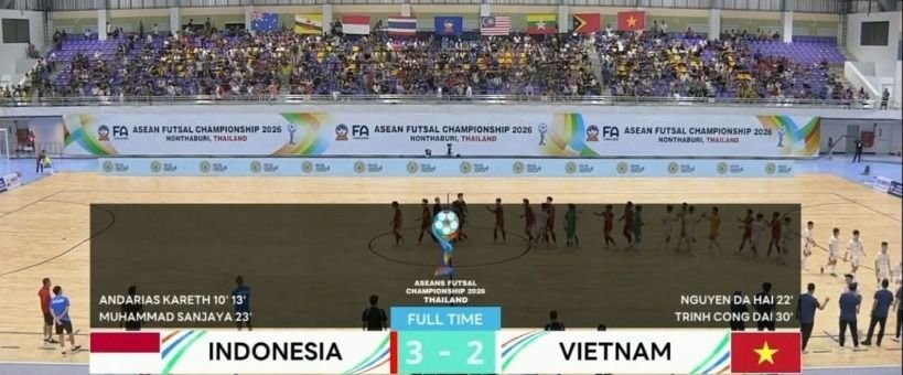Indonesia Tekuk Vietnam Dramatis 3-2, Tiket Final Piala AFF Futsal 2026 di Tangan