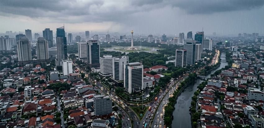 Cuaca Jakarta Hari Ini: Seluruh Wilayah Diprakirakan Diguyur Hujan Ringan