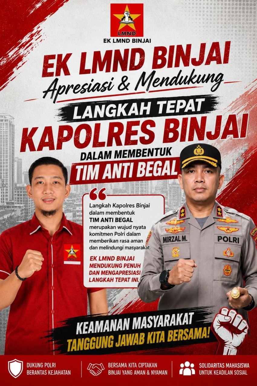 EK-LMND Binjai Apresiasi Polres Bentuk Tim Anti Begal, Dinilai Perkuat Keamanan dan Kamtibmas Kota