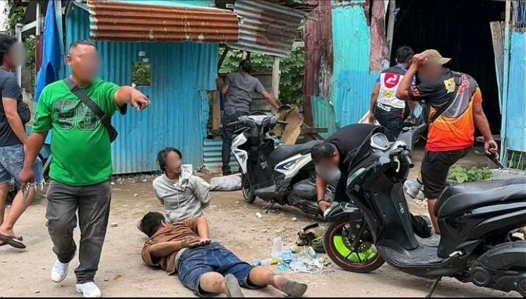 TNI Gerebek Sarang Judi dan Narkoba di Deli Serdang, Enam Orang serta Barang Bukti Diamankan