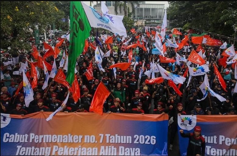 Buruh Ancam Aksi Nasional Besar-Besaran Jika Permenaker 7/2026 Tak Dicabut dalam Sepekan
