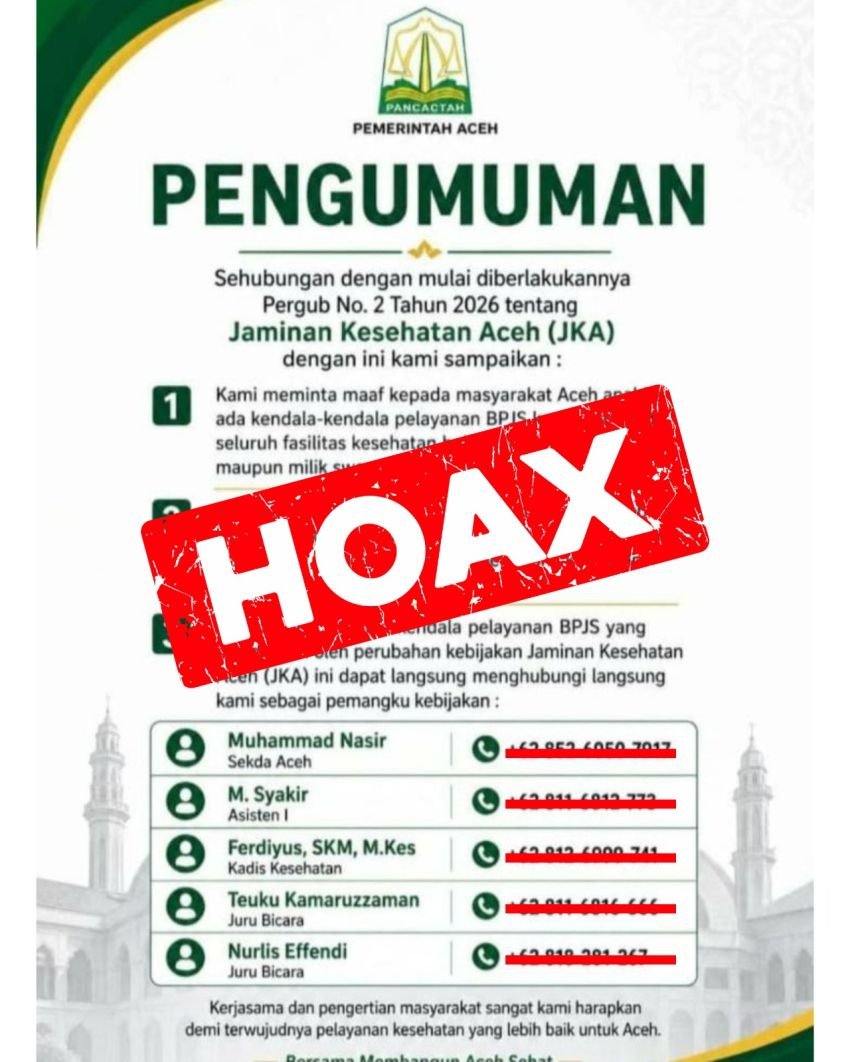 Pemerintah Aceh Soroti Penyebaran Nomor Pejabat di Flyer JKA, Nurlis Sebut Tindakan Itu Doxing dan Ilegal