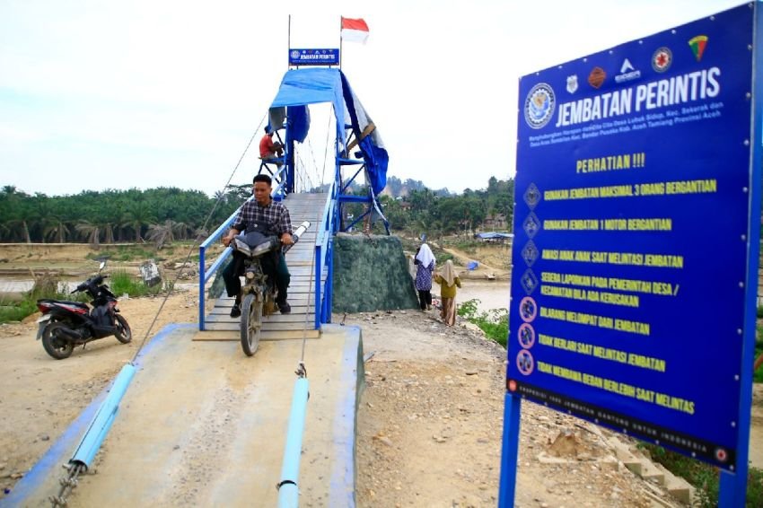 Jembatan Gantung Lubuk Sidup Kembali Berfungsi, Pulihkan Akses dan Ekonomi Warga Aceh Tamiang