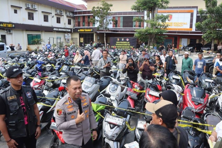 Polrestabes Medan Ungkap Modus Penjualan 136 Motor Tanpa Dokumen Lewat Facebook Marketplace: Dikirim Pakai Bus Antarprovinsi